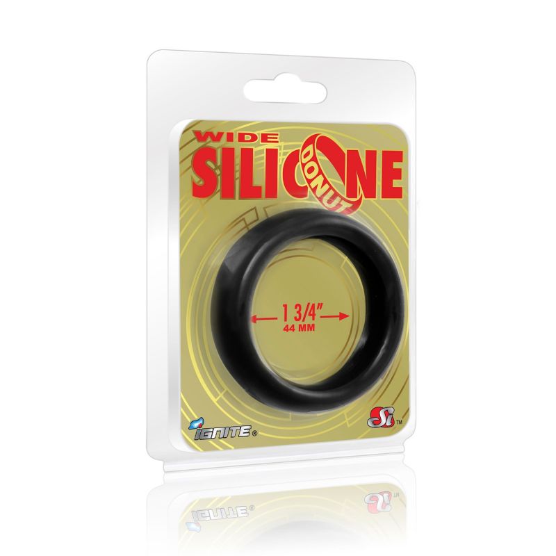 Ignite - Wide Donut Black Cock Ring 44mm - Black - K. P.