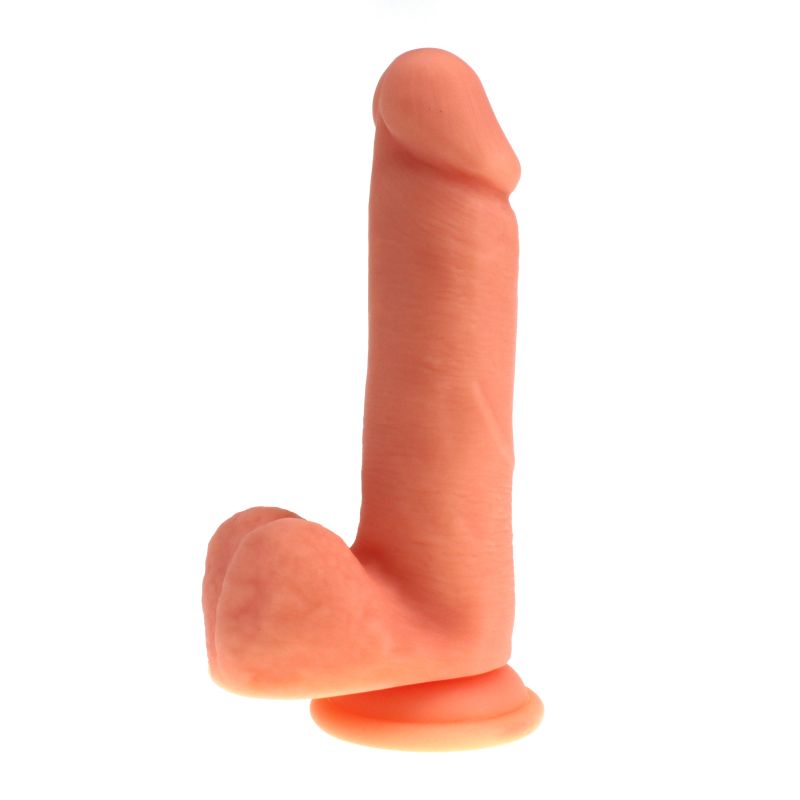 Thick Realistic Cock with Balls - Flesh