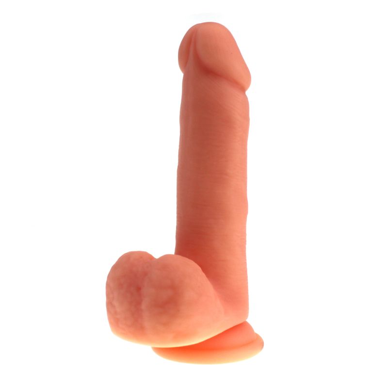 Thick Realistic Cock with Balls - Flesh