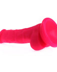 Realistic Dildo Veined Shaft with Balls - Pink