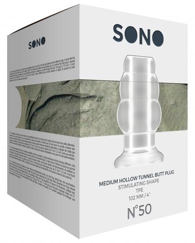 Sono - No 50 Medium Hollow Tunnel Butt Plug 4&quot; - Translucent