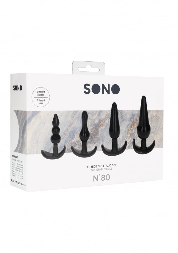 Sono - No 80 4-Piece Butt Plug Set - Black