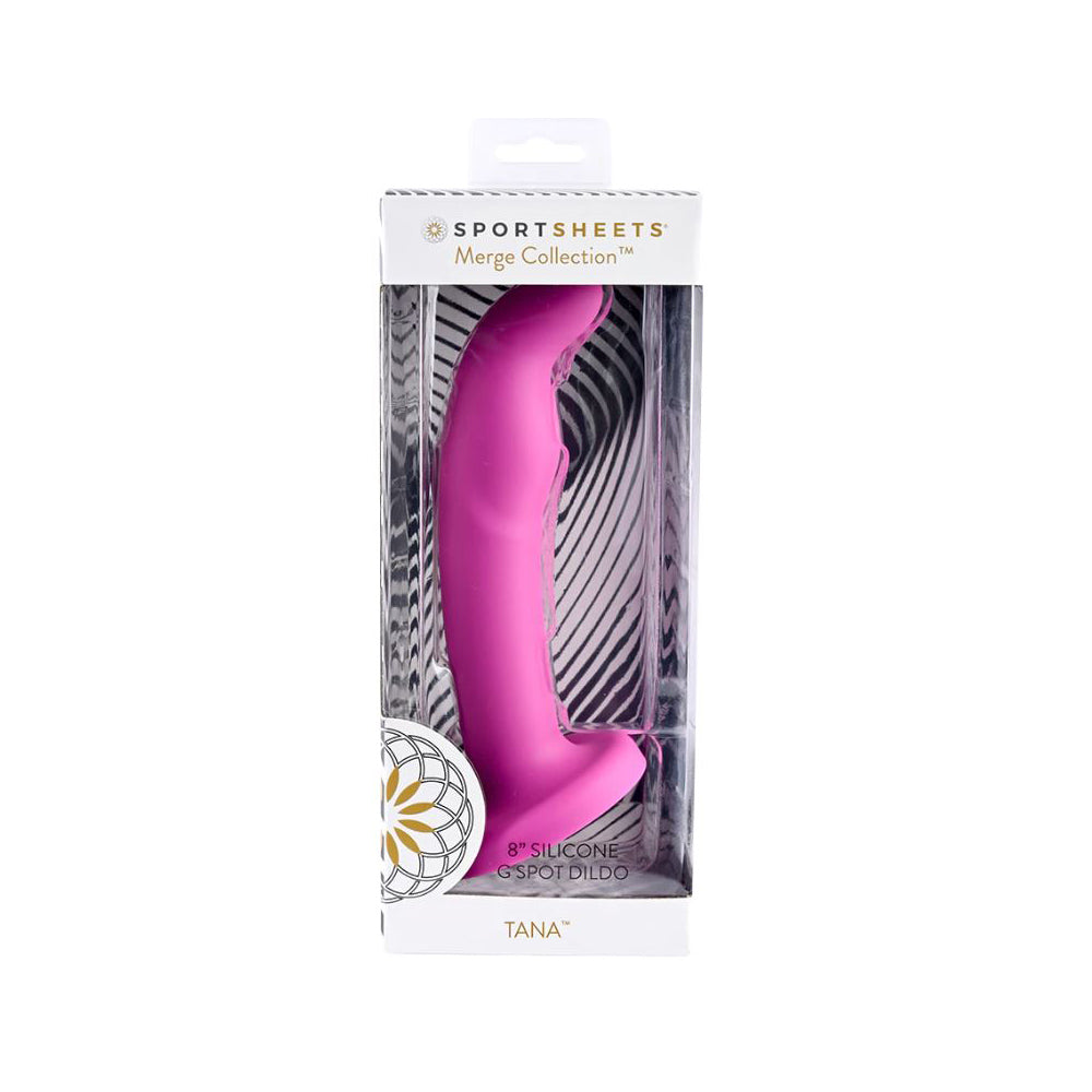 Merge - Tana 8&quot; Suction Cup Silicone Dildo - Pink