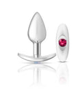 Cheeky Charms Silver Anchor Butt Plug  w Clear and Pink Jewel Kit