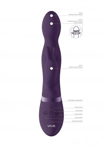 VIVE 360 Degrees Rotating Rabbit - Niva - Purple