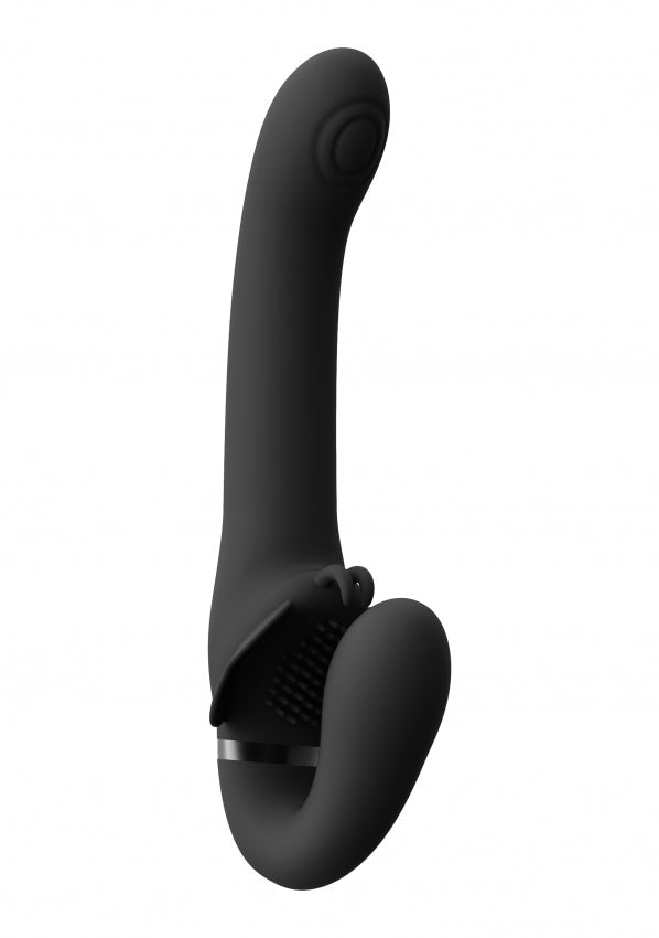 VIVE Pulse-Wave & Vibrating Strapless Strapon - Satu - Black - K. P.