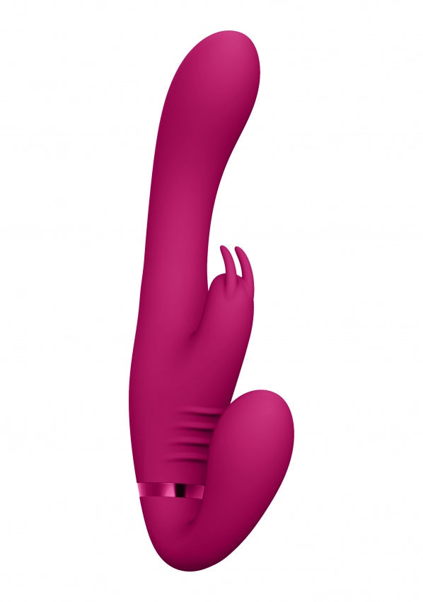 VIVE Vibrating Strapless Strap-On Rabbit - Suki - Pink - K. P.