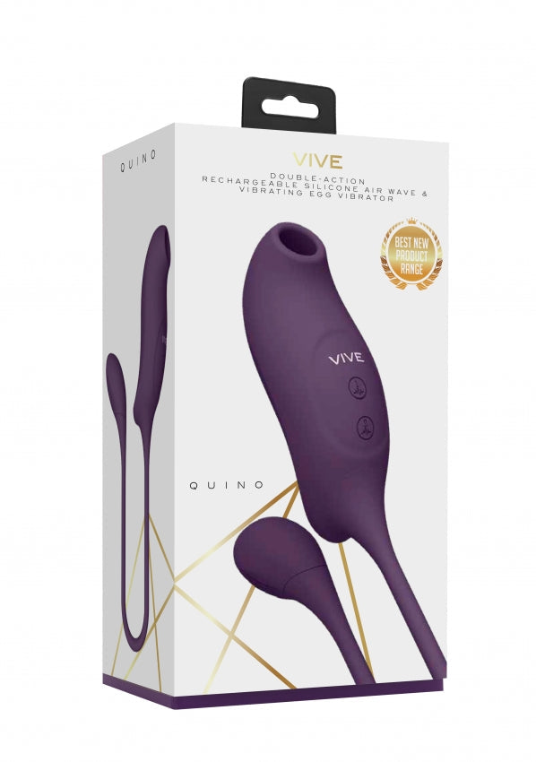 VIVE Air Wave &amp; Vibrating Egg Vibrator - Quino - Purple
