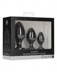 Ouch! - Diamond Shape Butt Plug Set - Black