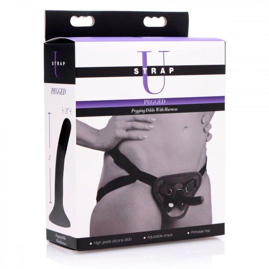 Strap U - Pegged Strap-On Dildo with Harness - Black - K. P.