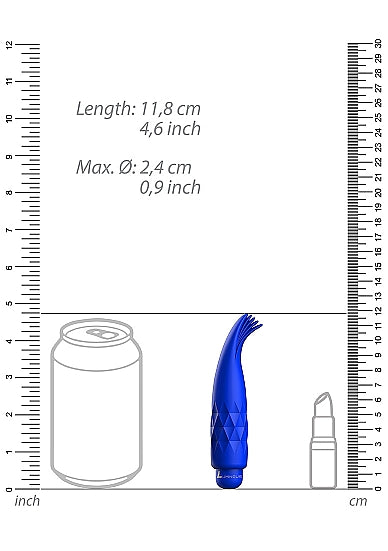Luminous ABS Bullet With Silicone Sleeve - Zoe - Royal Blue