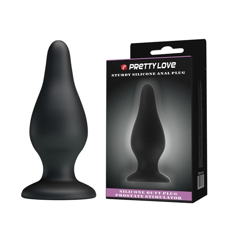 Sturdy Silicone Anal Plug - Black - K. P.