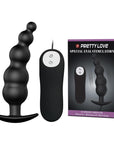 Special Anal Stimulation - Vibrating Ribbed Butt Plug - Black - K. P.