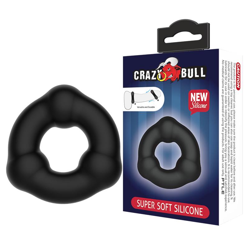 Ribbed Silicone Ring 18mm - Black - K. P.