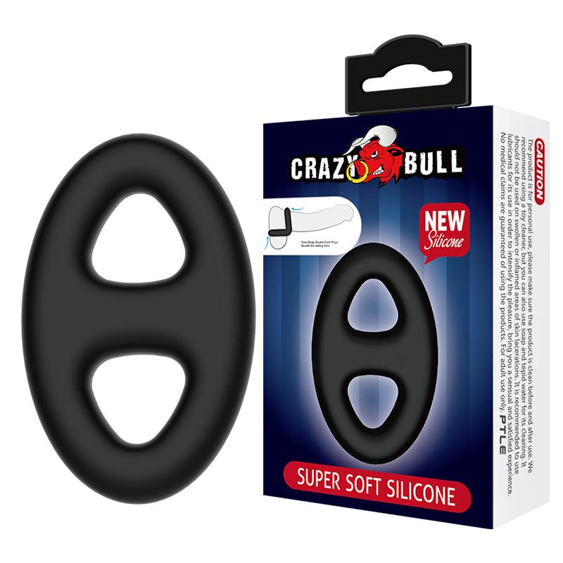 Super Soft Dual Silicone Ring 19.5mm - Black - K. P.