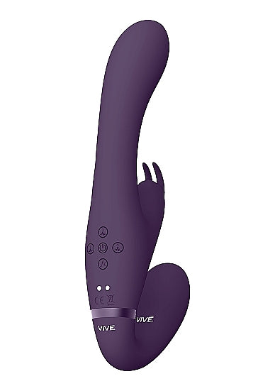 VIVE Vibrating Strapless Strap-On Rabbit - Suki - Purple