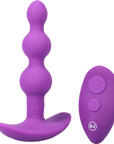 A-Play - BEADED VIBE - Rechargeable Silicone Anal Plug With Remote - Purple