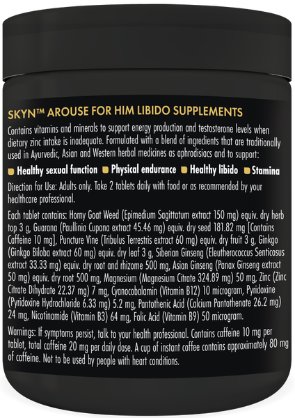 SKYN - Arouse For Him - Libido Supplements (60 Tablets)