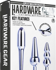 Hardware Gear - 3 in 1 Metal Butt Plug Kit Set - Silver - K. P.