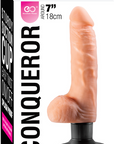 Conqueror - 7" Dildo with Suction Cup - Flesh
