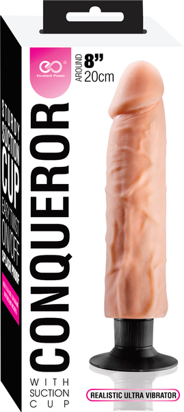 Conqueror - 8&quot; Dildo with Suction Cup - Flesh