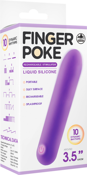 3.5&quot; Rechargeable Stimulator - Finger Poke - Multiple Colours