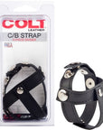 COLT - Leather C/b Strap H-piece Divider - Black