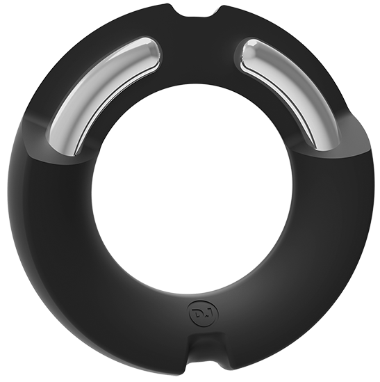 KINK - Silicone-Covered Metal Cock Ring 35mm/45mm/55mm - Black