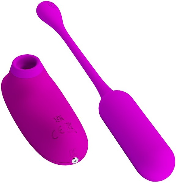 Multifunctional 2 In 1 Vibrating Egg - Curupira - Purple