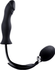 Strafe - Inflatable Penis Plug with Pump - Black