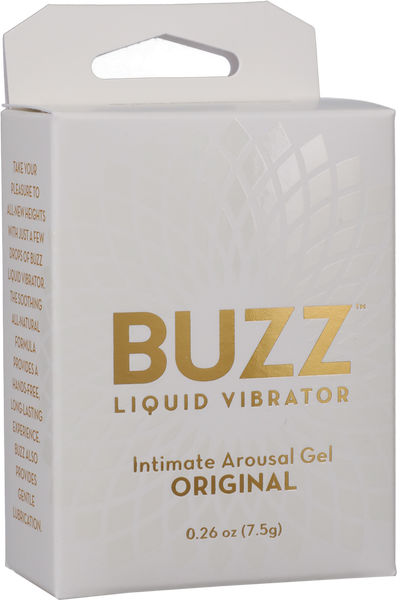 Intimate Enhancements - Original Liquid Vibrator - Intimate Arousal Gel - 0.26 Oz. - White, Gold