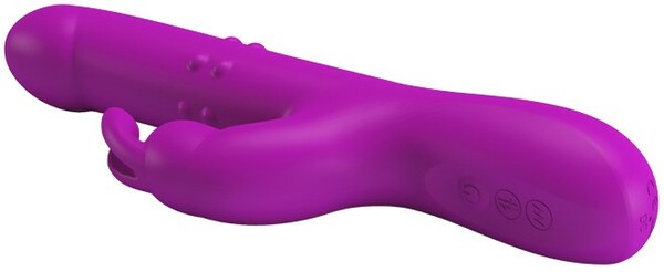 Thrusting &amp; Rotating Rabbit Vibrator - Reese - Purple