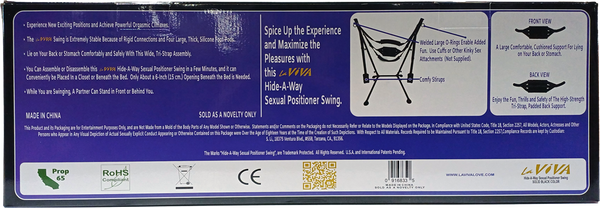 LaViva - Hide-a-Way Sexual Positioner Sex Swing - Black