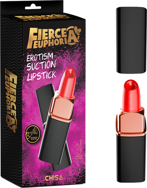 Fierce Euphoria - Erotism Suction Lipstick - Black/Red