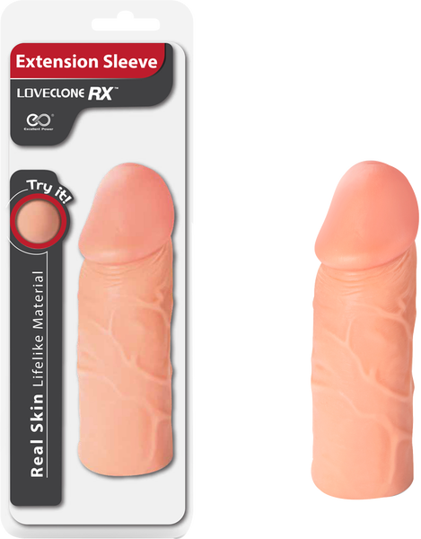 Loveclone RX - 6&quot; Extension Sleeve - Flesh