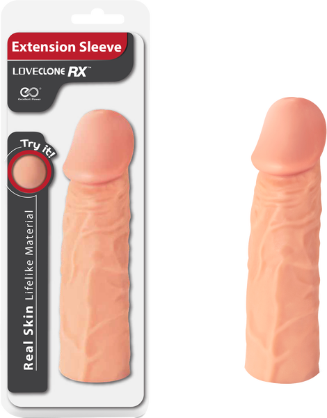 Loveclone RX - 7&quot; Extension Sleeve - Flesh