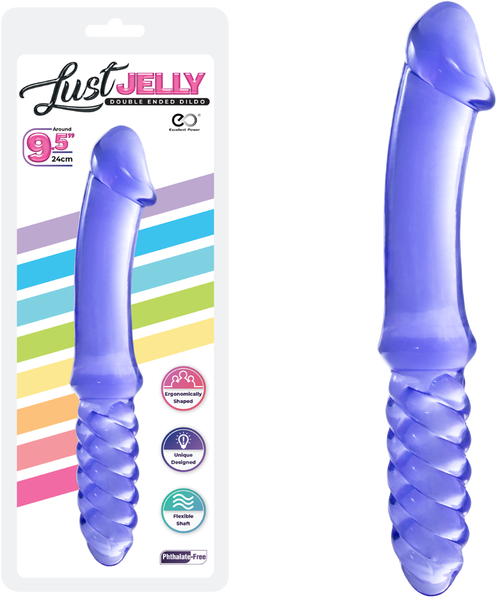 Lust Jelly - Double Ended Dildo - Multiple Colours