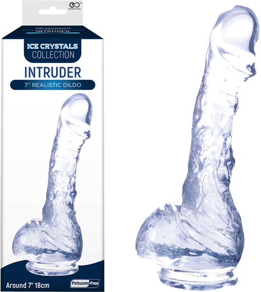 Ice Crystals Collection -  Intruder 7&quot; Realistic Dildo - Clear