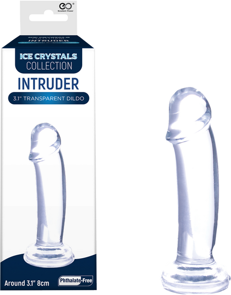 Ice Crystals Collection - Intruder 3.1&quot; Transparent Dildo - Clear