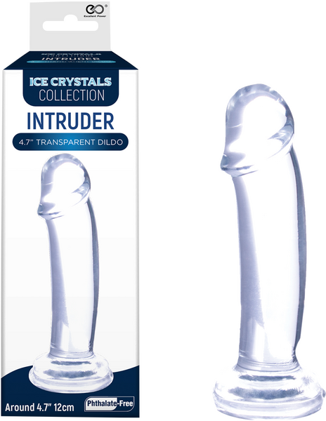 Ice Crystals Collection - Intruder 4.7" Transparent Dildo - Clear - K. P.