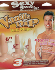 Vanilla Dip Butt Plugs - Flesh