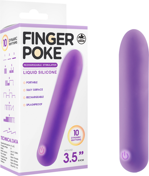 3.5&quot; Rechargeable Stimulator - Finger Poke - Multiple Colours