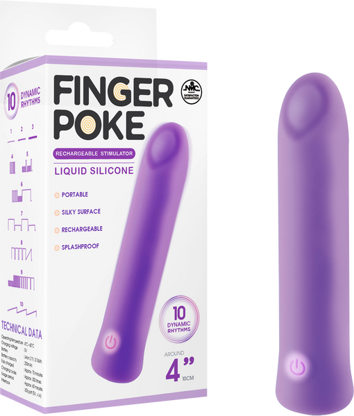 4&quot; Rechargeable Stimulator - Finger Poke - Multiple Colours