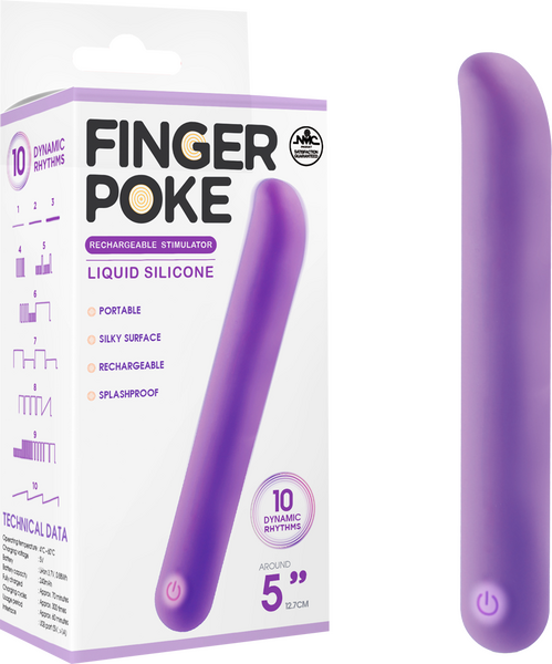 5&quot; Rechargeable Stimulator - Finger Poke - Multiple Colours