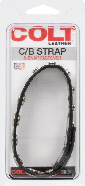 COLT - Leather C/b Strap 8-snap Fastener - Black