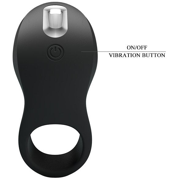 Vibrating Cock Ring Sleeve - Black - K. P.