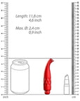 Luminous ABS Bullet With Silicone Sleeve - Zoe - Red