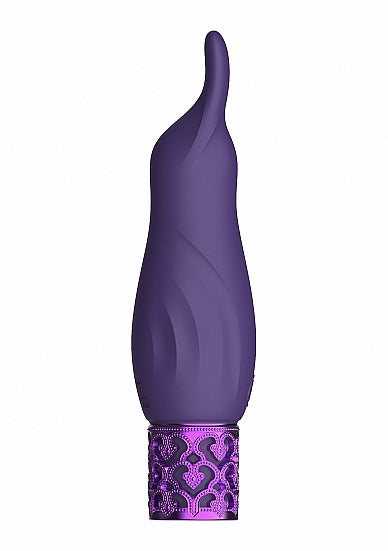 Royal Gems Rechargeable Silicone Bullet - Sparkle - Purple