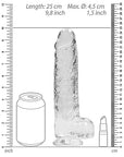 Realrock Crystal Clear - 9" Realistic Dildo With Balls - Transparent