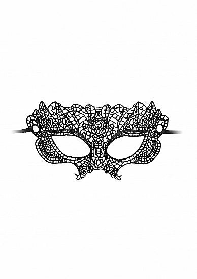 Ouch! - Princess Black Lace Mask  - Black - K. P.